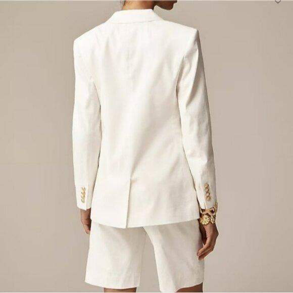 J. Crew Madelen Linen Blend Blazer Cream Size 6‎ - Picture 2 of 12